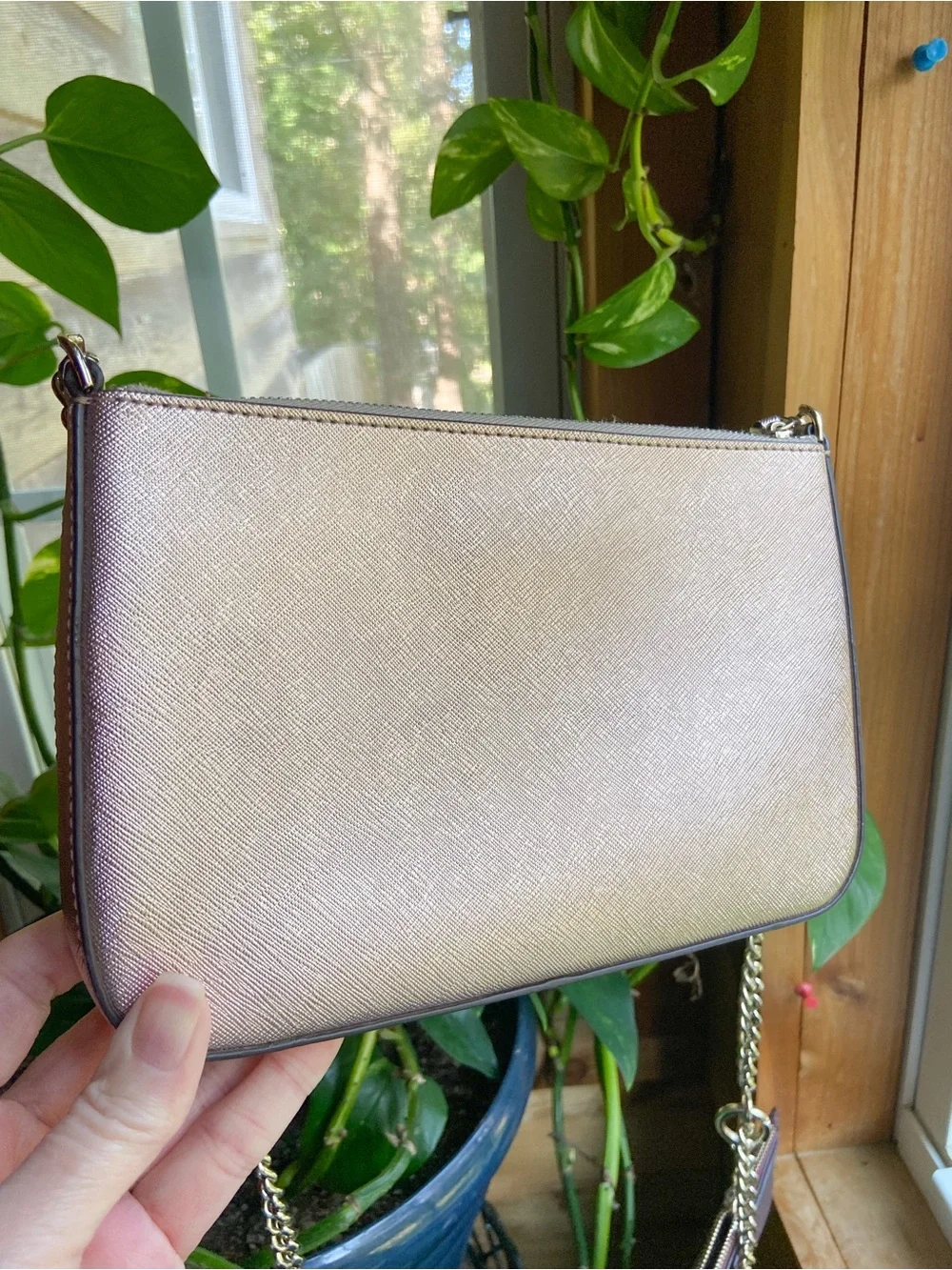 Kate Spade Shimmy Triple 3-in-1 Crossbody Bag Set Rose Gold Glitter NWOT